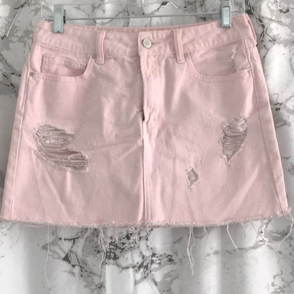 Pacsun pink denim skirt